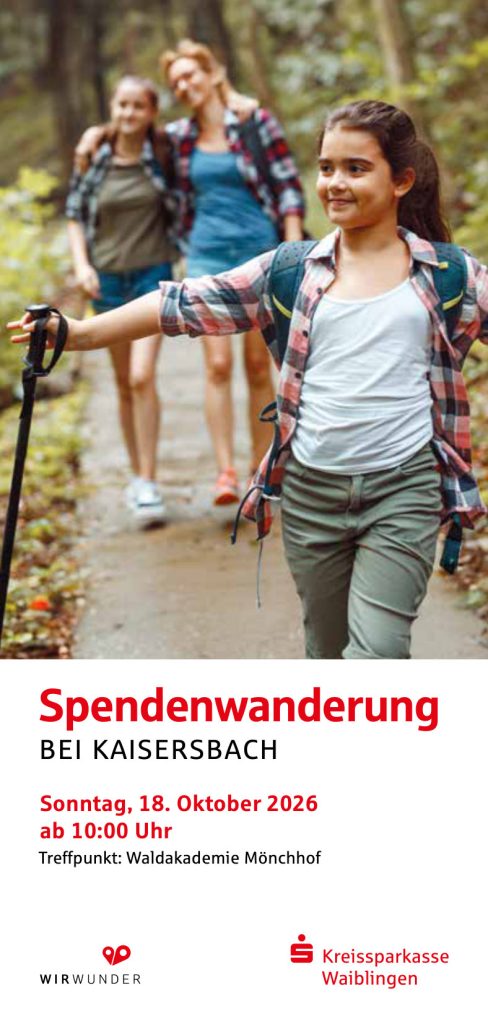 Titelseite des Flyers zur Spendenwanderung am 18. Oktober 2026